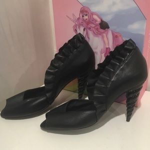 Jeffrey Campbell unicorn heel black shoes!